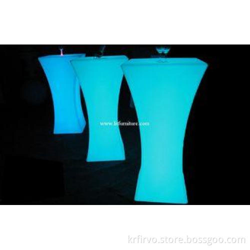 Polyethylene LED Lighting Furniture / Cocktail table for pa